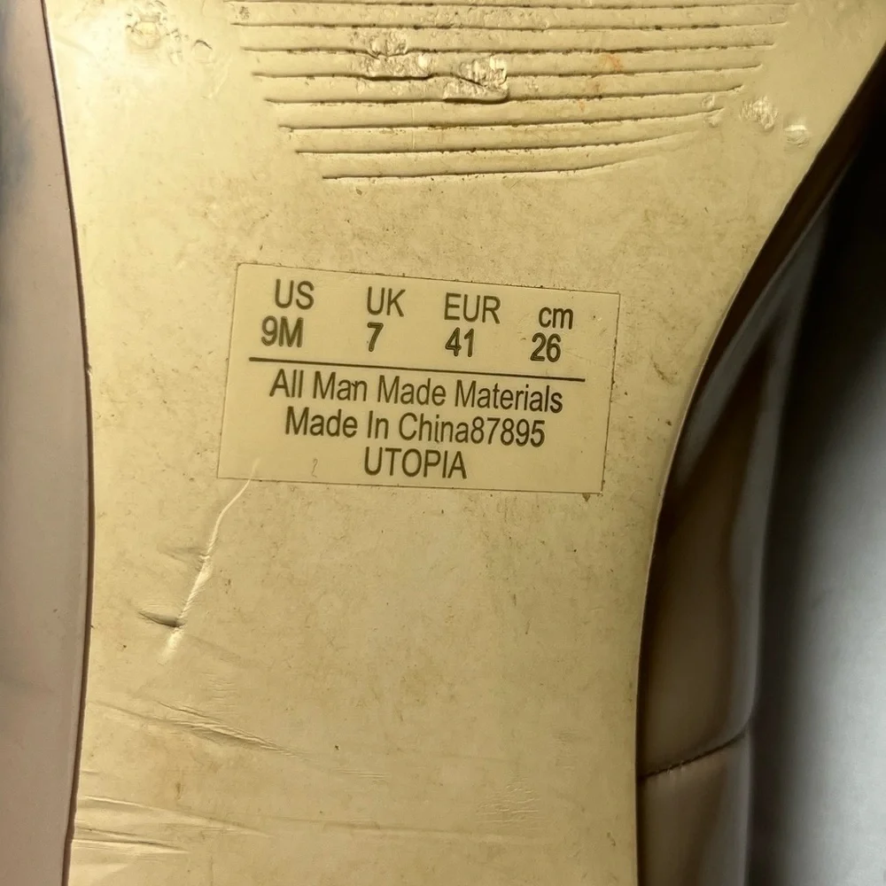 Fergalicious by Fergie Nude Patent Leather Pumps - Size 9